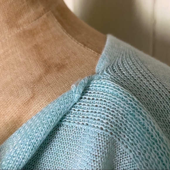 NEW SAVE THE OCEAN Knit Twist Poncho Wrap Light Green - Picture 3 of 15